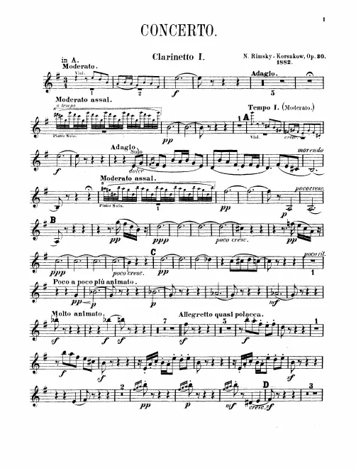 Clarinet 1, 2 (A/B♭)