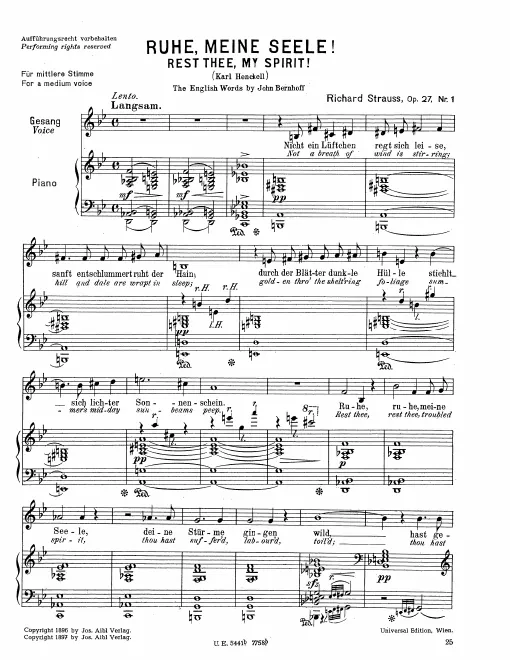Complete Score (Medium Voice, transposed to B♭ major)
