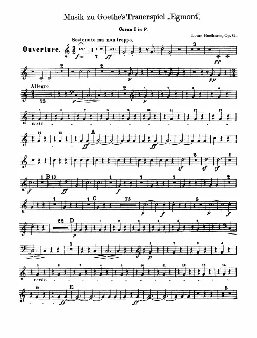 Horn 1, 2, 3, 4 (F, E♭)