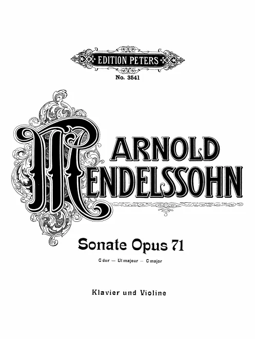 Piano Score and Violin Part (black and white)