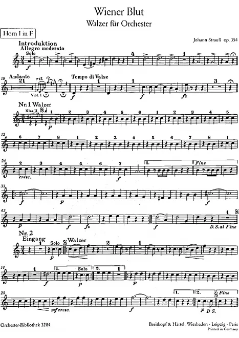 Horn 1, 2, 3, 4 (F)