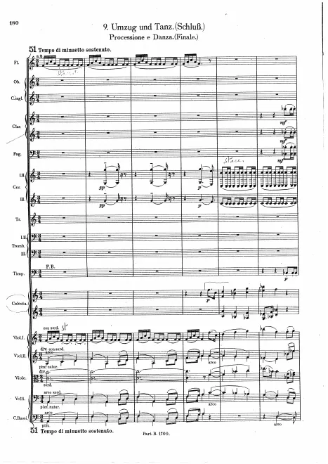 9. Umzug und Schlußtanz (Processione e Danza finale)