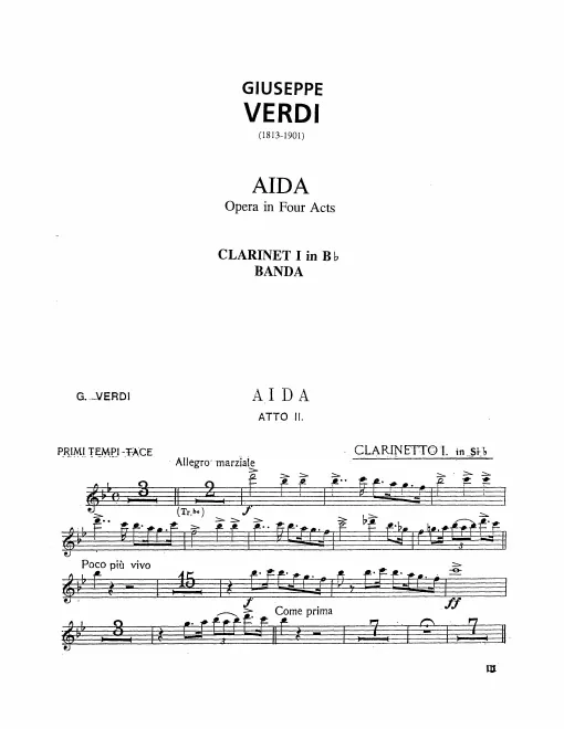 Clarinet 1, 2, 3, Piccolo Clarinet (E♭)