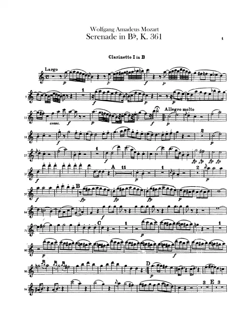 Clarinet 1, 2 (B♭) Basset Horn 1, 2 (F)
