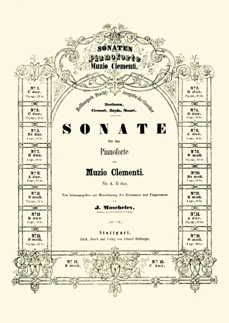 Sonata No.1 in B♭ major (monochrome)