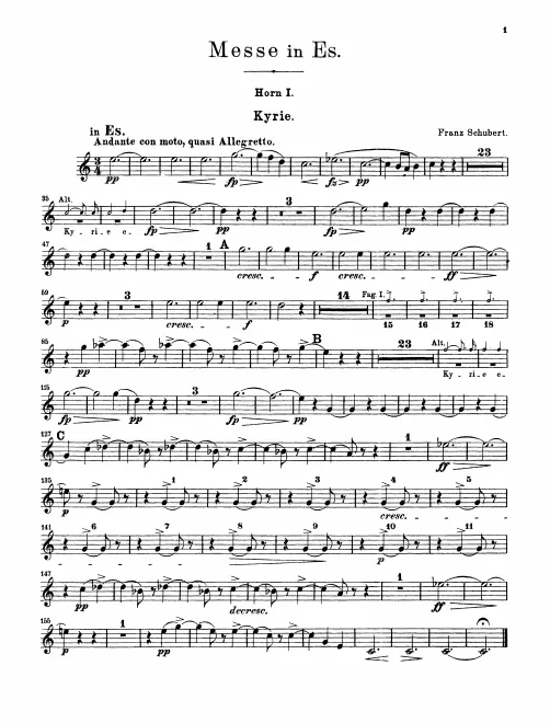 Horn 1, 2 (E♭/B)