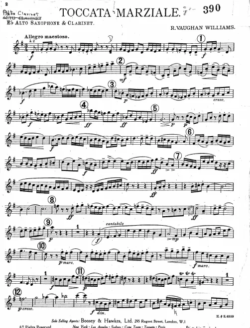 Alto Clarinet/Alto Saxophone (E♭)