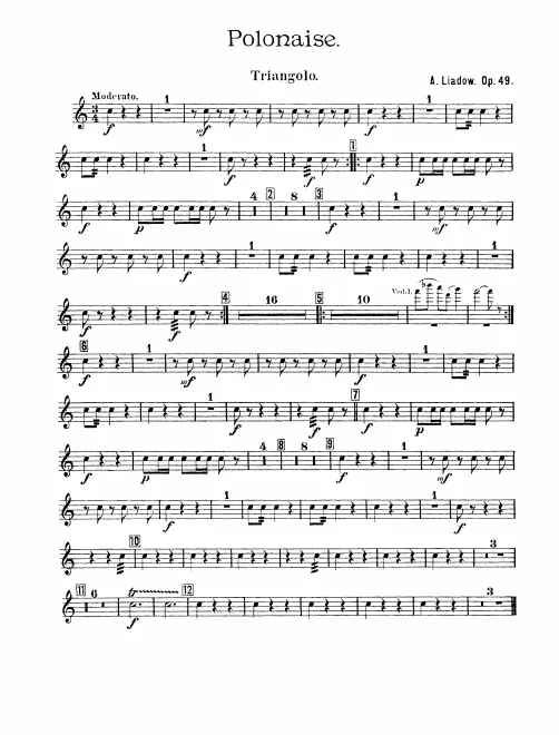 Triangle, Snare Drum, Cymbals, Bass Drum
