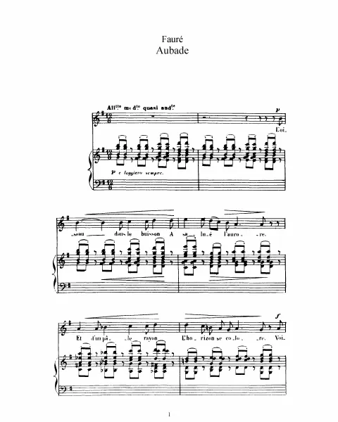 1. Aubade (G major)