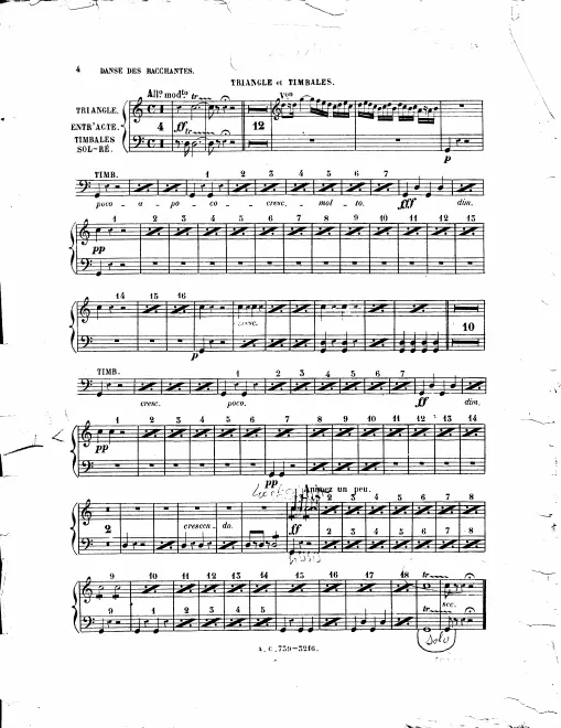 Timpani/Triangle, Tambourine, Bass Drum