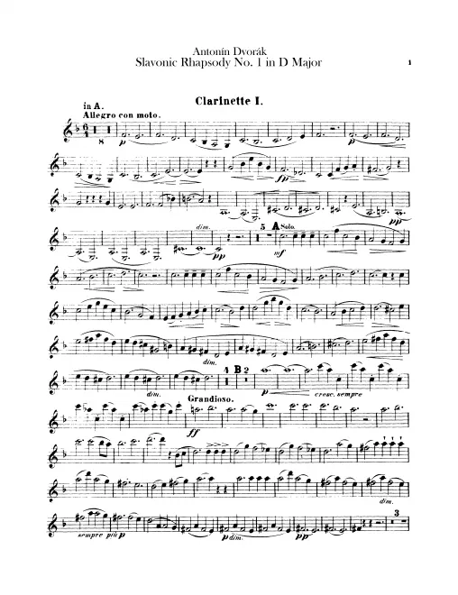Clarinet 1, 2 (A, B♭)