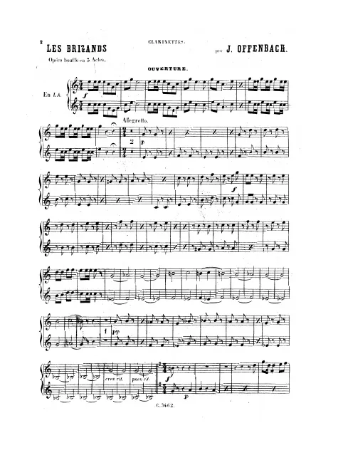 Clarinets (in C, A, B♭)