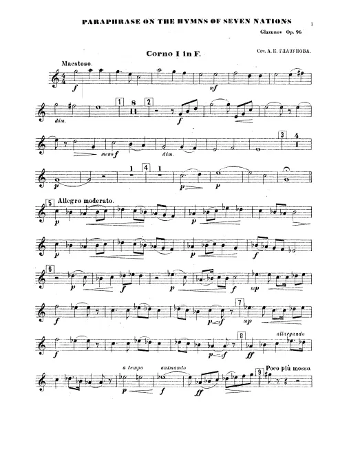 Horn 1, 2, 3, 4 (F)