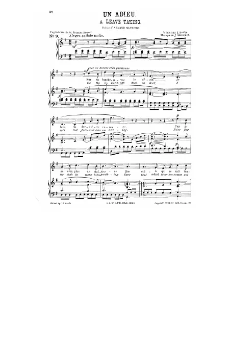 Complete Score (E minor: high voice and piano)