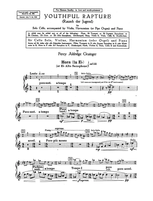 Horn (or Alto Saxophone) (E)