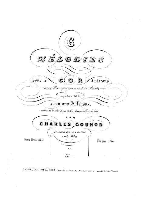 Nos.1-3 - Score and Horn Part (monochrome)