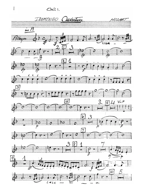 Clarinet 1 (A/B♭/C)