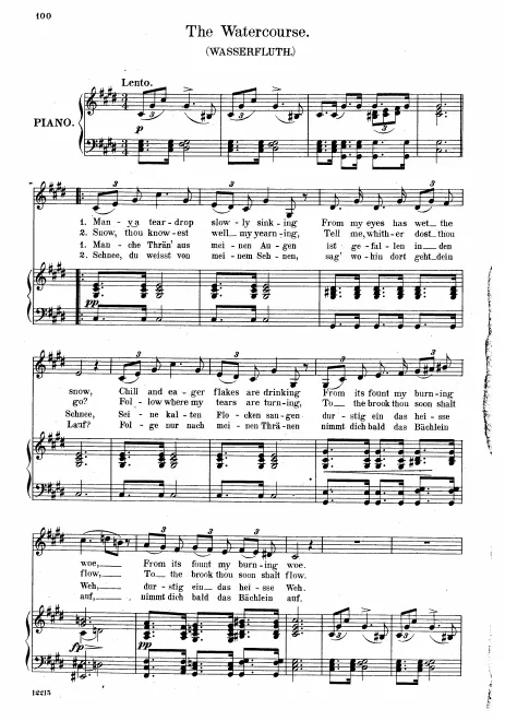 6. Wasserfluth (Low Voice, Transposed to C♯ minor)