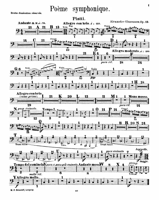 Cymbals, Tam-Tam, Bass Drum