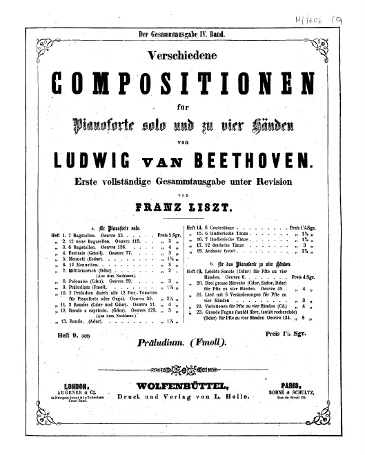 Heft 9. Prelude for Piano in F minor, WoO 55