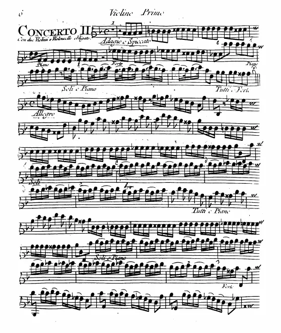 Violins I (solo and ripieno)