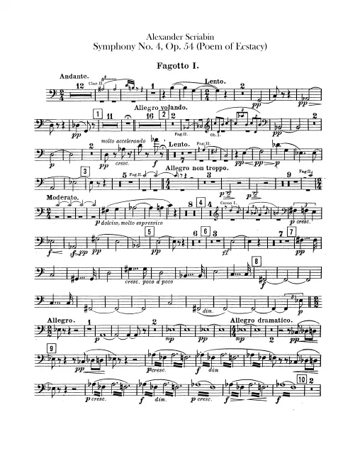 Bassoon 1, 2, 3, Contrabassoon