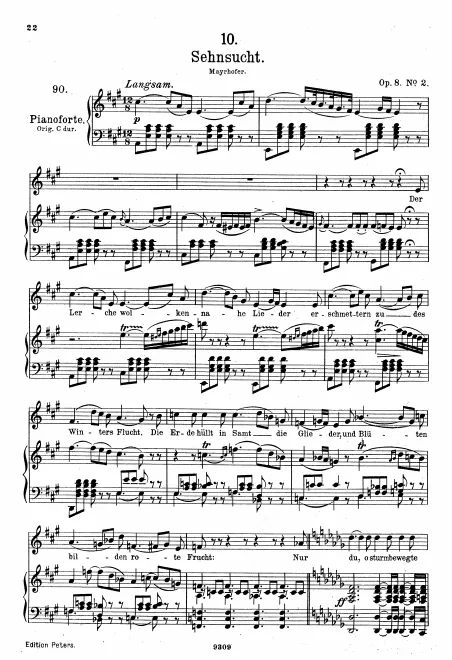 Complete Score (Medium voice, transposed to A major)