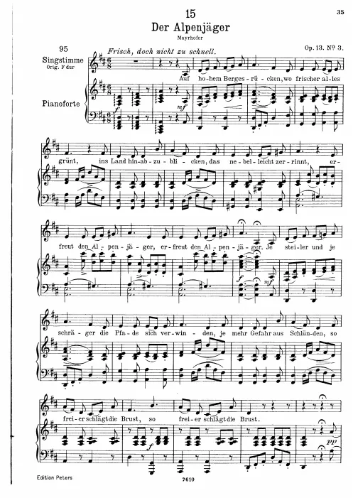 Complete Score (Low voice, transposed to D major)