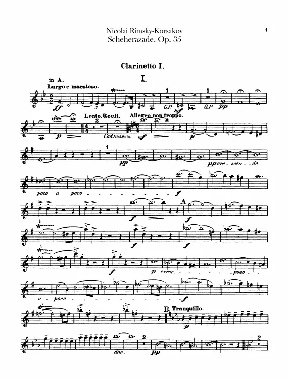 Clarinet 1, 2 (A, B♭)