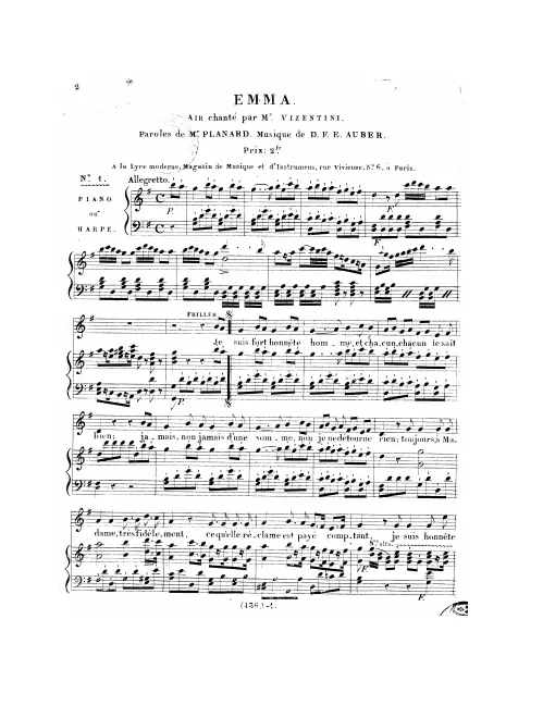 No.1, Air: "Je suis fort honnète homme" (Act I, No.1)