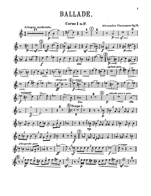 Horn 1, 2, 3, 4 (F)