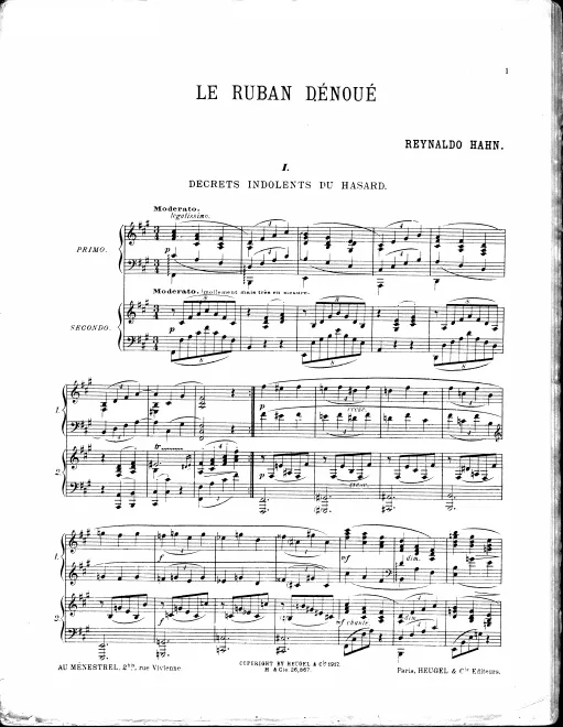 1. Décrets indolents du hasard
