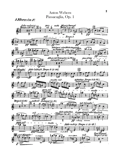 Horn 1, 2, 3, 4 (F)