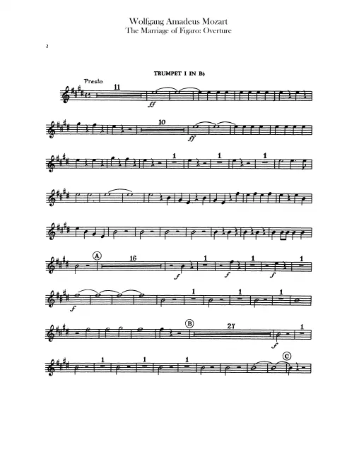 Trumpet 1, 2 (D, B transposed)