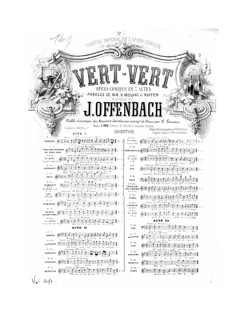No.6, Adieux de Vert-vert: "Oui l'oiseau reviendra" (Act I, No.6b), B♭ major