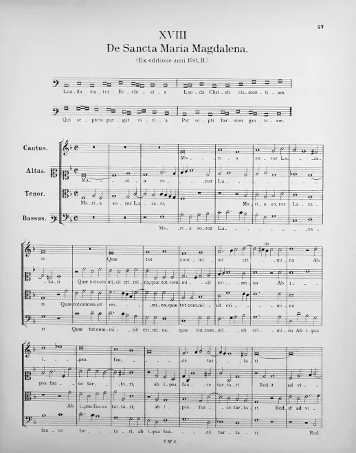 First page of Lauda mater Ecclesia