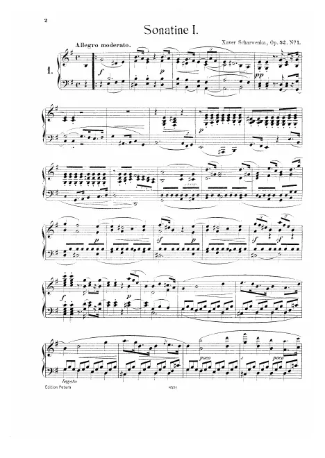 First page of 2 Sonatinas, Op.52