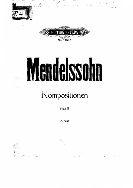 First page of Kompositionen für Pianoforte