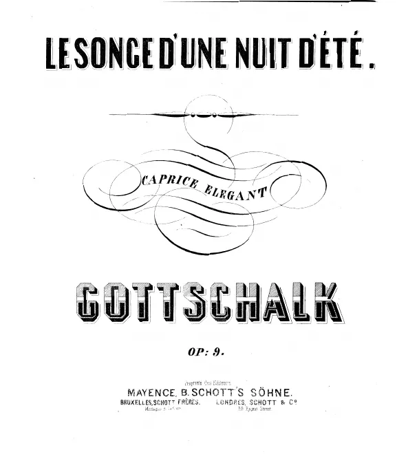 First page of Caprice élégant sur 'Le songe d'une nuit d'été'