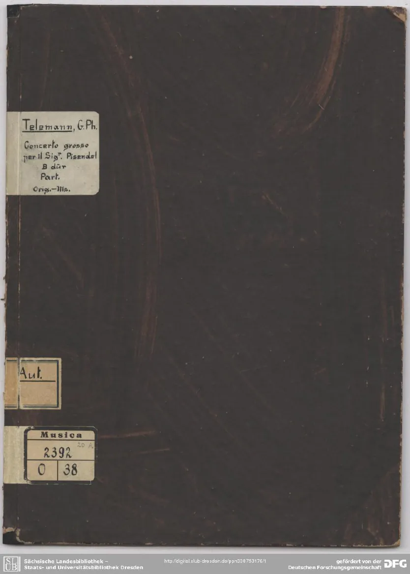 First page of Violin Concerto in B-flat major