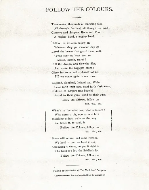 First page of Follow the Colours