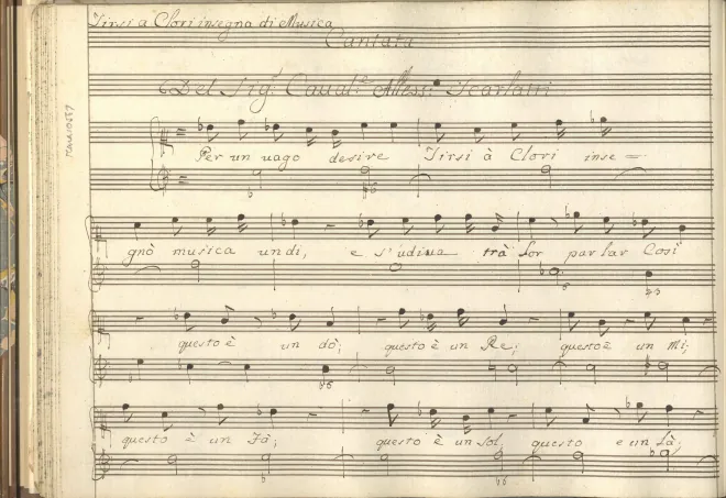 First page of Per un vago desire ; La lezione di musica