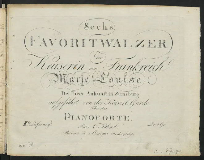 First page of 6 Favorit-Walzer der Kaiserin von Frankreich Marie Louise