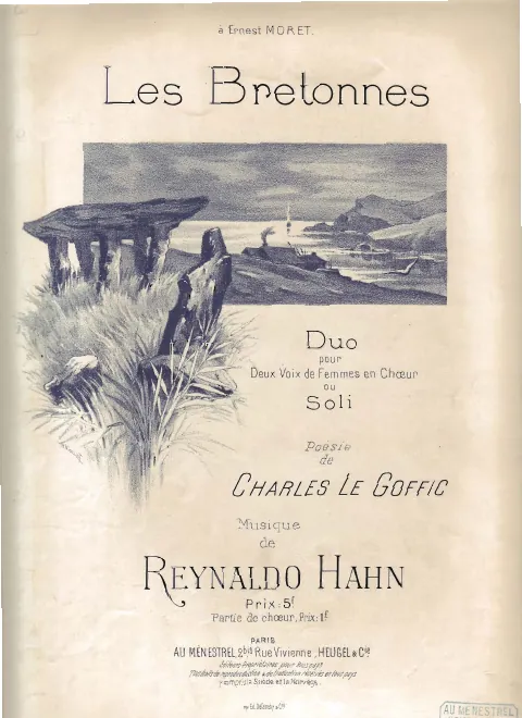 First page of Les Bretonnes, Duo for Female Voices or Chorus