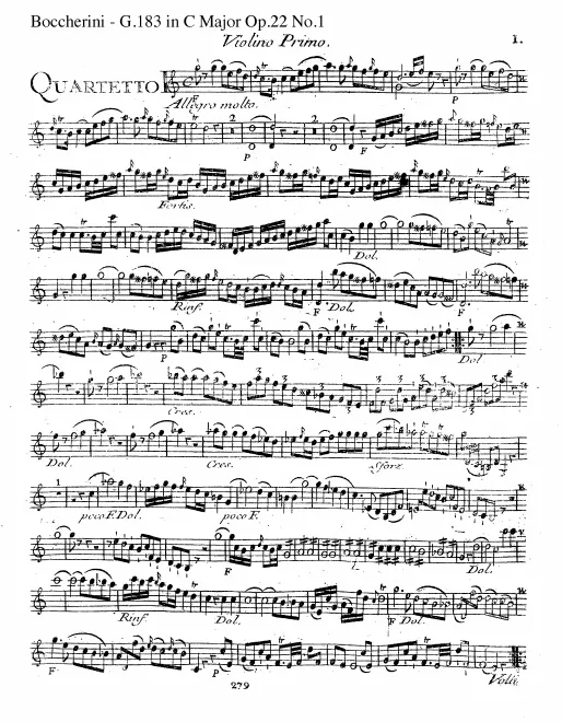 First page of String Quartet in C major