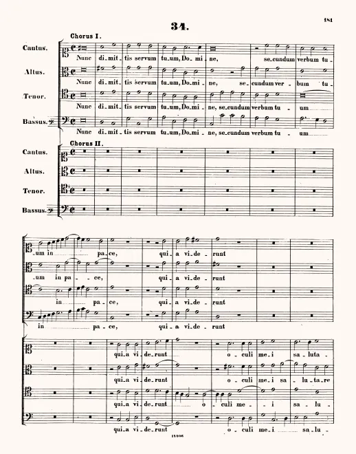 First page of Nunc dimittis servum tuum