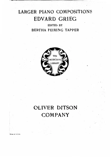 First page of Larger Piano Compositions