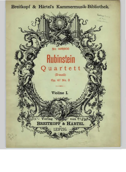 First page of String Quartet No.6 in D minor