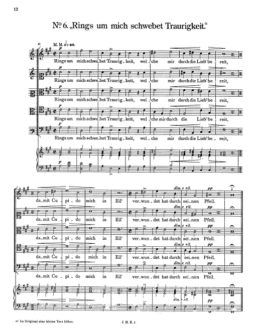 First page of Rings um mich schwebet Traurigkeit