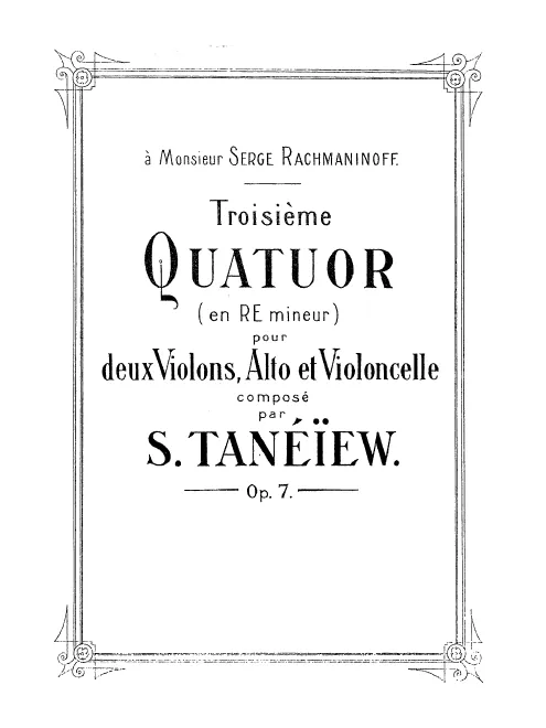 First page of String Quartet No.3